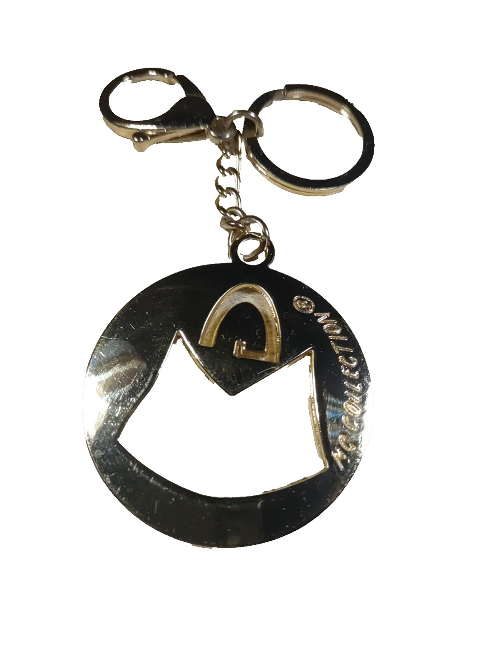 M C Collection Gold Tone Keychain Purse Clip